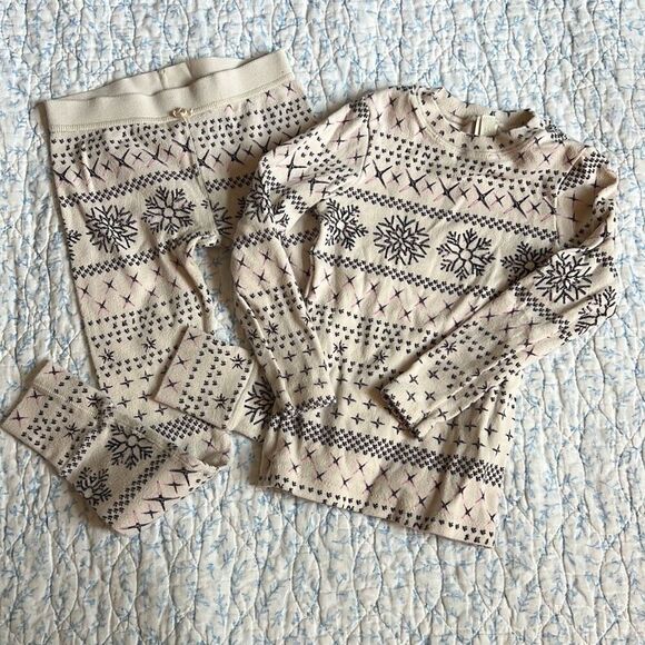 Skims toddler cotton PJ set 2t snowflake print - Picture 1 of 6